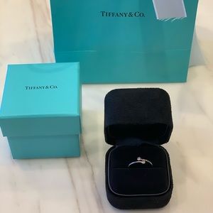 Tiffany’s ring, size 6, platinum, .10 karate.